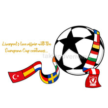 Load image into Gallery viewer, (10 Days) Liverpool’s Love Affair With The European Cup T-Shirt
