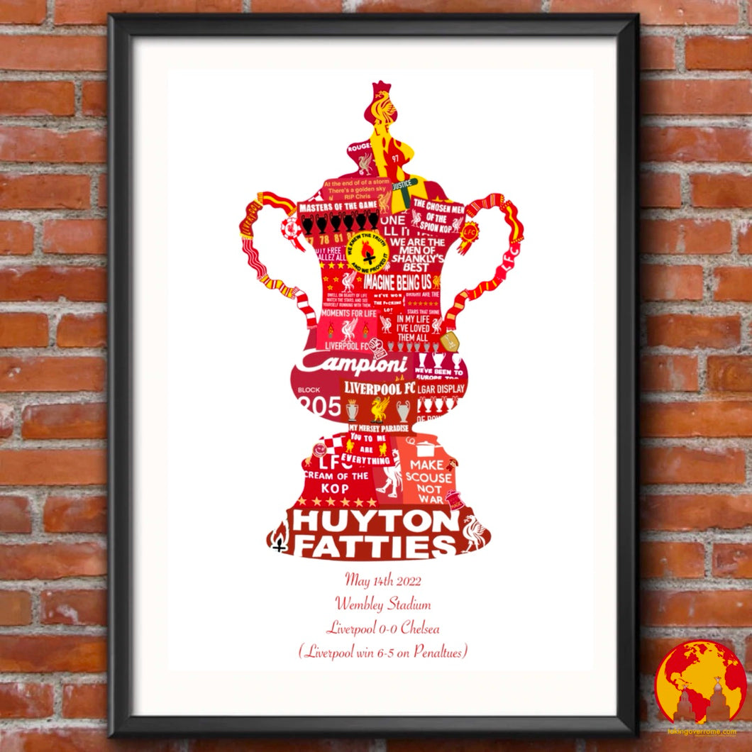 FA cup Collage print with match details A3/4