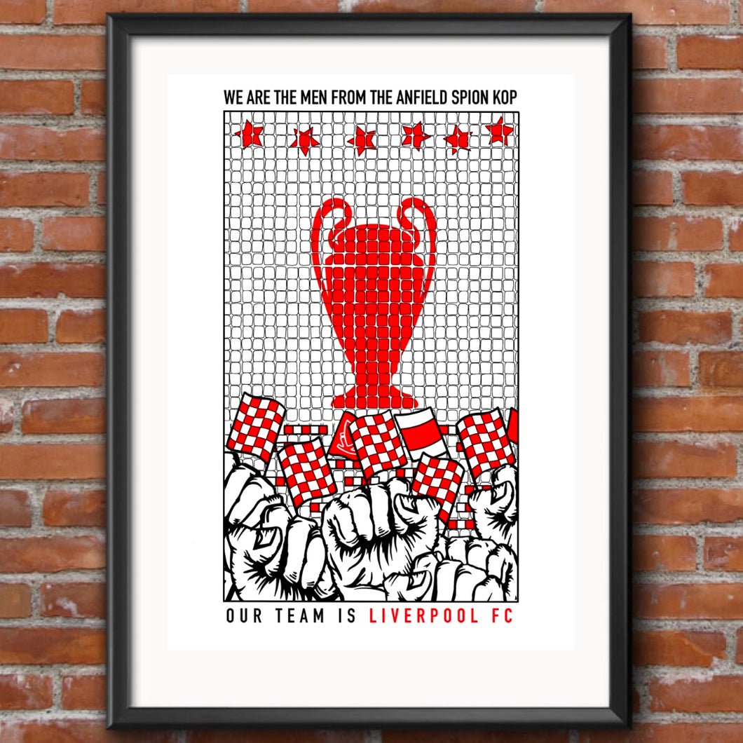 We are the men from the Anfield Spion Kop print