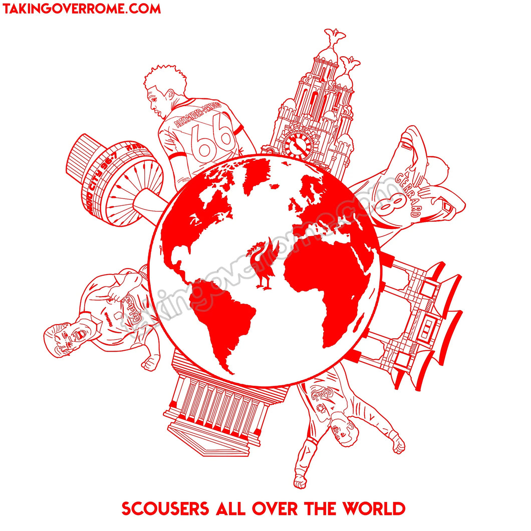 Scousers All Over The World T-shirt